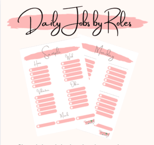 Weekly, multi-roles to do list